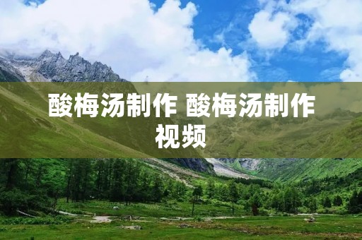 酸梅汤制作 酸梅汤制作视频