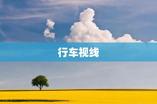 行车视线：保护您的安全与顺畅