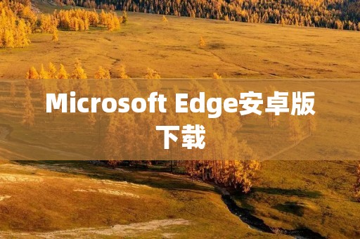 Microsoft Edge安卓版下载：高效稳定的浏览器，提供全新的移动浏览体验