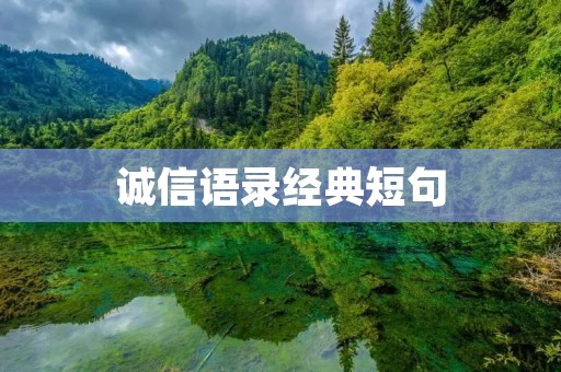 诚信语录经典短句：用言行诠释诚信的力量