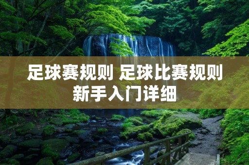 足球赛规则 足球比赛规则新手入门详细