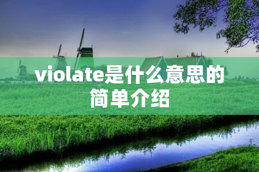 violate是什么意思的简单介绍 violate是什么意思的简单介绍