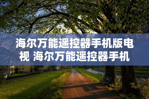 海尔万能遥控器手机版电视 海尔万能遥控器手机版电视怎么用