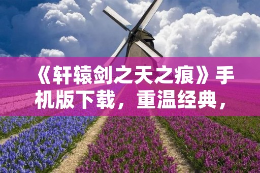 《轩辕剑之天之痕》手机版下载,重温经典,畅享修仙之旅