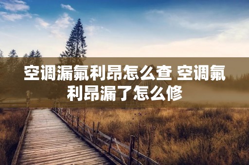 空调漏氟利昂怎么查 空调氟利昂漏了怎么修