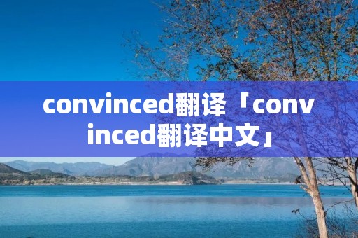 convinced翻译「convinced翻译中文」