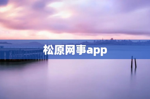 松原网事app：连接你我，畅享信息时代的便利