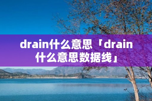 drain什么意思「drain什么意思数据线」