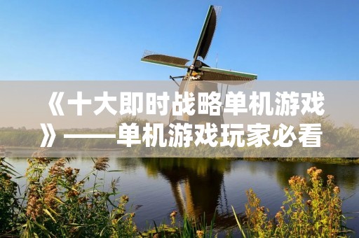 《十大即时战略单机游戏》——单机游戏玩家必看! 《十大即时战略单机游戏》——单机游戏玩家必看!