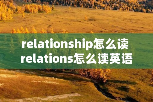 relationship怎么读 relations怎么读英语