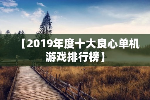 【2019年度十大良心单机游戏排行榜】