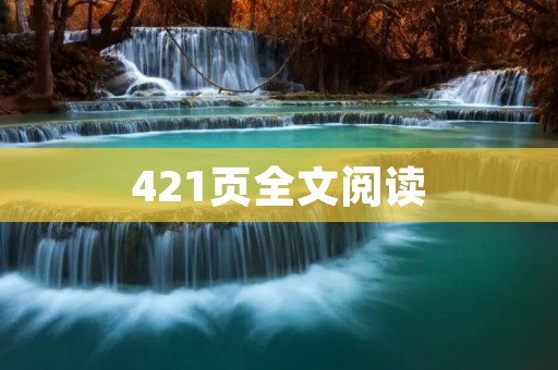 421页全文阅读：探索更全面的学术世界