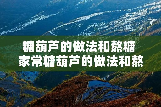 糖葫芦的做法和熬糖 家常糖葫芦的做法和熬糖