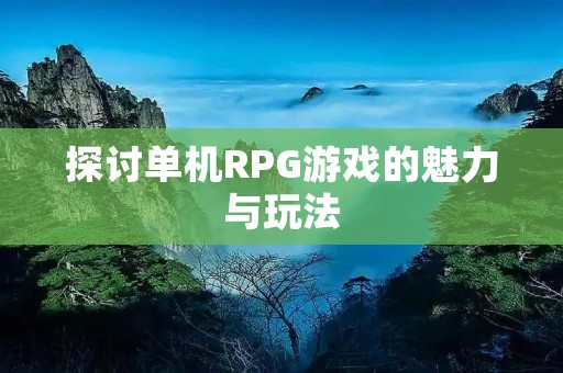 探讨单机RPG游戏的魅力与玩法