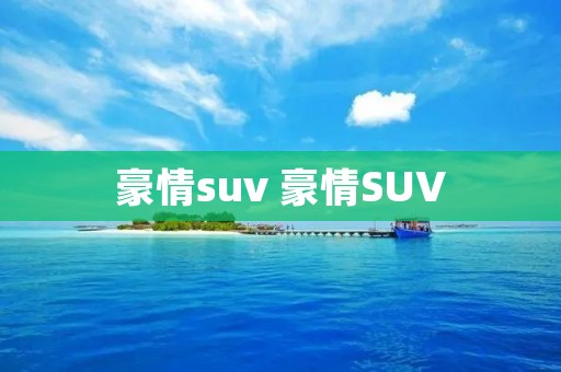 豪情suv 豪情SUV