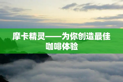 摩卡精灵——为你创造最佳咖啡体验