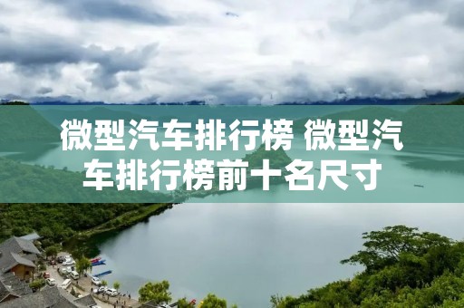 微型汽车排行榜 微型汽车排行榜前十名尺寸