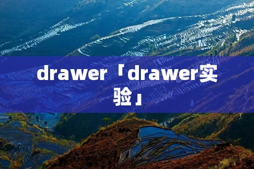 drawer「drawer实验」