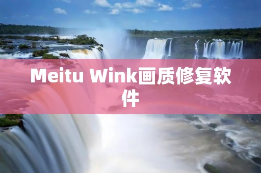 Meitu Wink画质修复软件:提升照片质量,轻松修复瑕疵 Meitu Wink画质修复软件:提升照片质量,轻松修复瑕疵