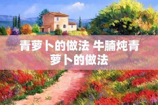 青萝卜的做法 牛腩炖青萝卜的做法