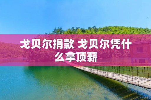 戈贝尔捐款 戈贝尔凭什么拿顶薪