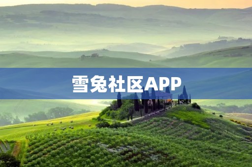 雪兔社区APP:连接你与周围社区的便捷工具 雪兔社区APP:连接你与周围社区的便捷工具
