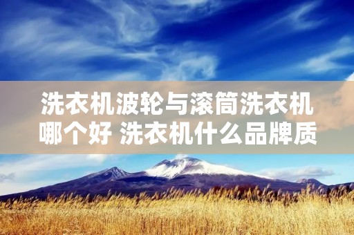 洗衣机波轮与滚筒洗衣机哪个好 洗衣机什么品牌质量好