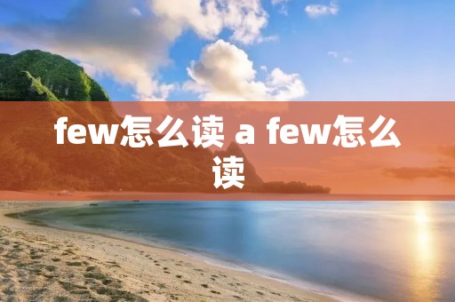few怎么读 a few怎么读