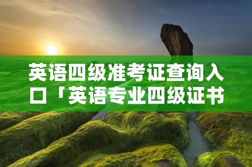 英语四级准考证查询入口「英语专业四级证书查询」