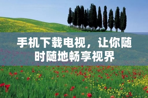 手机下载电视,让你随时随地畅享视界 手机下载电视,让你随时随地畅享视界