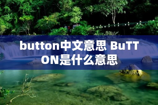 button中文意思 BuTTON是什么意思