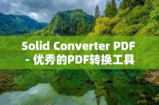 Solid Converter PDF - 优秀的PDF转换工具