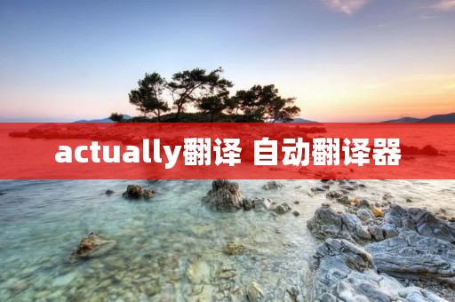 actually翻译 自动翻译器
