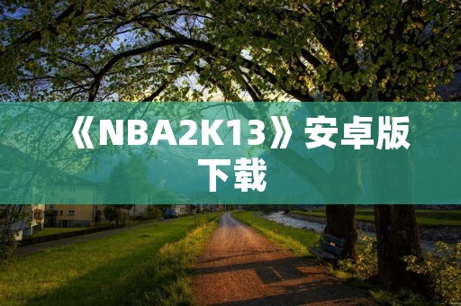《NBA2K13》安卓版下载：让你感受真实的篮球比赛体验！