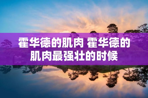 霍华德的肌肉 霍华德的肌肉最强壮的时候