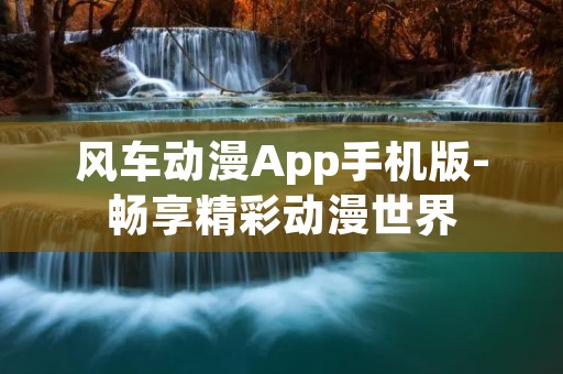 风车动漫App手机版-畅享精彩动漫世界