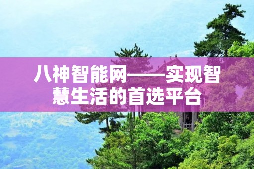 八神智能网——实现智慧生活的首选平台