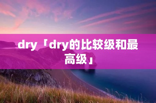 dry「dry的比较级和最高级」
