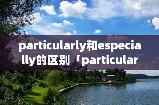 particularly和especially的区别「particular与especially用法区别」