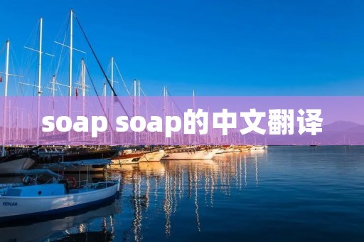 soap soap的中文翻译