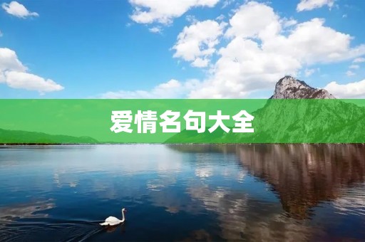 爱情名句大全：用文字绽放爱的芬芳
