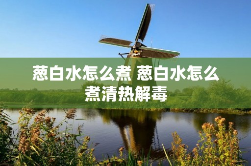 葱白水怎么煮 葱白水怎么煮清热解毒