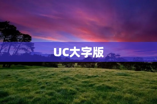 UC大字版:提供更便捷的手机浏览体验 UC大字版:提供更便捷的手机浏览体验
