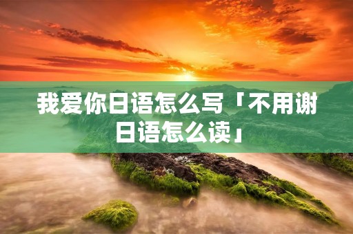 我爱你日语怎么写「不用谢日语怎么读」