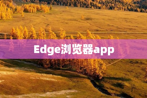 Edge浏览器app:提升你的网络浏览体验 Edge浏览器app:提升你的网络浏览体验