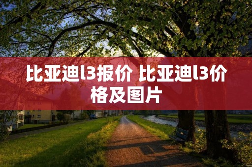 比亚迪l3报价 比亚迪l3价格及图片