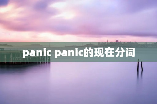 panic panic的现在分词
