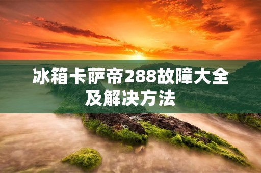 冰箱卡萨帝288故障大全及解决方法 冰箱卡萨帝288故障大全及解决方法
