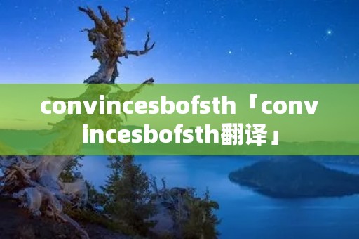 convince**ofsth「convince**ofsth翻译」 convince**ofsth「convince**ofsth翻译」