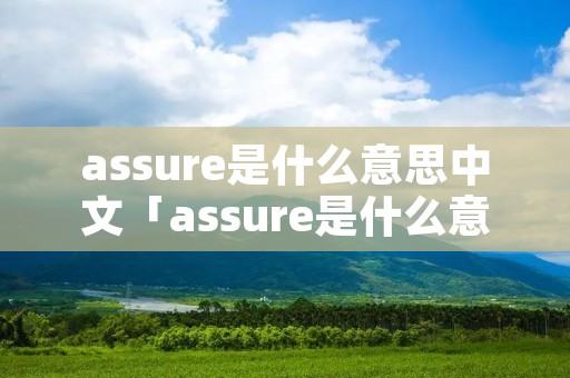assure是什么意思中文「assure是什么意思英语」